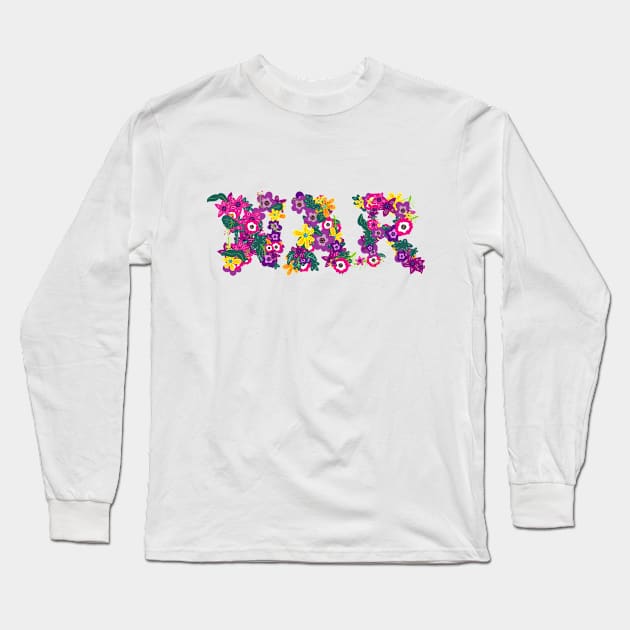 The word war written in flowers Long Sleeve T-Shirt by Inch